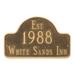 Montague Metal Products Inc. Historical Arch Wall Address Plaque, Wood | 10 H x 15.75 W x 0.32 D in | Wayfair PCS-30-WS-W