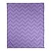 East Urban Home Classic Hand Drawn Chevron Pattern Fleece Blanket Microfiber/Fleece/Microfiber/Fleece in Indigo | 60 W in | Wayfair