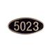 Montague Metal Products Inc. Wilshire 1-Line Lawn Address Sign Metal | 3.75 H x 8.25 W x 0.32 D in | Wayfair PCS-145P-BG-LS