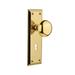 Nostalgic Warehouse New York Plate w/ Decorative Keyhole & New York Door Knob Brass in Yellow | 7 H x 2.25 W in | Wayfair 701106