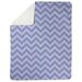 East Urban Home Classic Hand Drawn Chevron Pattern Fleece Blanket Microfiber/Fleece/Microfiber/Fleece in Blue | 60 W in | Wayfair