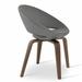 Papasan Chair - sohoConcept Crescent Plywood 23.75" Wide Papasan Chair Faux Leather/Upholstered/Metal in Gray | 29 H x 23.75 W x 21 D in | Wayfair