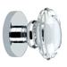 Knoxx Hardware Oval Crystal Double Dummy Door Knob w/ Round Rosette Brass/Crystal in Gray | 2.5 H x 2.5 W in | Wayfair BP7XOC-DD-CP