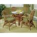 Bayou Breeze Sanders Dining Table Glass/Wicker/Rattan in Brown | 29 H in | Wayfair 3B01CB3B32E64547B564AFBF06B4F265