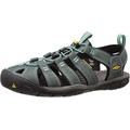 KEEN Damen Clearwater CNX Sandalen, Mineral Blue/Yellow Leder, 38.5 EU