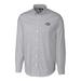 Men's Cutter & Buck Charcoal New York Jets Big Tall Logo Stretch Striped Oxford Woven Button-Down Long Sleeve Shirt