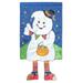 Dicksons Inc Applique Ghost Boo 2-Sided Polyester 18 x 13 in. Garden Flag in Blue | 18 H x 13 W in | Wayfair M011074