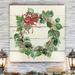 The Holiday Aisle® 'Holiday Wreath' Painting Canvas/Paper, Glass in Green | 10 H x 10 W in | Wayfair 6C307ED02BA1477ABA5F1AE71D24E9D9