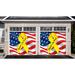 The Holiday Aisle® Support Our Troops Garage Banner Door Mural Polyester in Black/Yellow | 84 H x 192 W x 1 D in | Wayfair