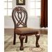 Astoria Grand Belott Queen Anne Back Side Chair Wood/Upholstered/Fabric in Brown | 45.5 H x 22 W x 26 D in | Wayfair