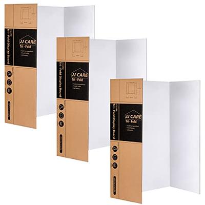 JJ CARE Heavy-Duty Trifold Poster Board 36 x 48 Trifold Presentation Board  [Pack of 3]