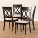 Baxton Studio Lucie Modern Sand Fabric Espresso Brown Finished Wood Dining Chair (Set of 4) - RH333C-Sand/Dark Brown-DC-4PK