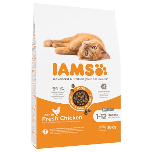 10kg IAMS Advanced Nutrition Kitten mit Frischem Huhn Katzenfutter trocken