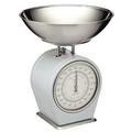 KitchenCraft Living Nostalgia Mechanical Kitchen Scales, 4 kg (8 lbs) - French Grey, 30 x 18 x 18 cm