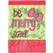 Dicksons Inc Be Merry Y'all 2-Sided Polyester 18 x 13 in. Garden Flag in Pink/Red/Yellow | 18 H x 13 W in | Wayfair M011066