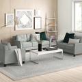 Red Barrel Studio® 3 Piece Living Room Set Polyester in Gray | 31 H x 77.6 W x 31.1 D in | Wayfair Living Room Sets