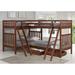 Alcott Hill® Ratcliff Twin Over Twin L-shaped Bunk Bed w/ Quad Bunk Extension & Underbed Storage in Brown | 65 H x 78 W x 118 D in | Wayfair