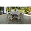 Beachcrest Home™ Bannister 7 Piece Wicker Round Outdoor Patio Dining Set w/ Cushions Glass/Wicker/Rattan | Wayfair 8AE1577AE7E84A178941C5CD7DEF5FED