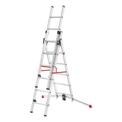 Hailo Alu-Kombileiter »S100 ProfiLOT« 3-teilig 17 Sprossen silber