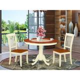 August Grove® Landaverde 3 Piece Rubberwood Solid Wood Dining Set Wood in Red/Brown | 29.5 H in | Wayfair A3E43051157440198CE42F3AFEFE2F0E