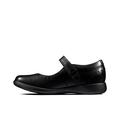 Clarks Etch Craft Kid Leather Shoes in Black Narrow Fit Size 1