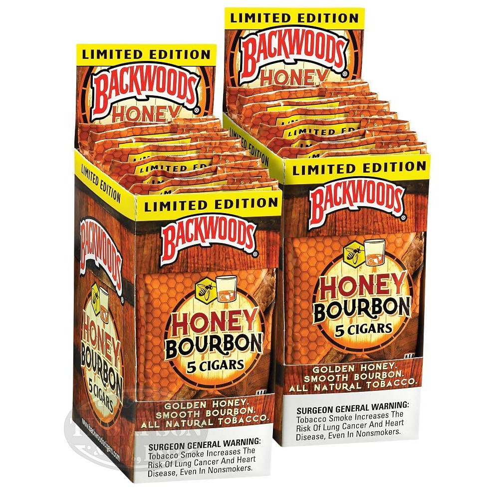 Backwoods Cigarillo Natural Honey Bourbon 2-Fer - PACK (80)