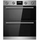 Cookology CDO720SS 60cm Combined 88 Litre Capacity Large Built Under Electric True Fan Double Oven with Easy Programmable Timer and Digital Clock - in Stainless Steel