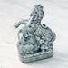 Charlton Home® Henriquez Handmade Lucky Horse Ceramic Sculpture Porcelain/Ceramic in Blue | 6.5 H x 4.9 W x 2.8 D in | Wayfair