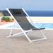 Arlmont & Co. Muriam Outdoor Reclining Chaise Lounge w/ Cushions Metal in Black | 37 H x 22 W x 45 D in | Wayfair 949E86E59E214374BB26B36E14ECD88F