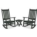 Trex Outdoor Cape Cod 3-Piece Porch Rocking Chair Set Plastic in Green | Wayfair TXS455-1-RC