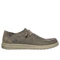 Skechers Men's Melson - Raymon Sneaker | Size 13.0 | Khaki | Textile/Leather/Synthetic | Machine Washable