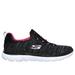 Skechers Women's Summits - Quick Getaway Sneaker | Size 9.0 | Black/Pink | Textile/Synthetic | Machine Washable