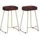 Tabourets de bar Gavin lot de 2 bois de manguier massif