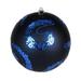 Vickerman 596777 - 4.75" Midnight Blue Matte Sequin Ball Christmas Tree Ornament (4 pack) (N191731D)