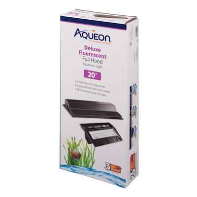 Aqueon Aquarium Black Fluorescent Deluxe Full Hood, 20" L
