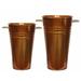 August Grove® Lawton Enameled Galvanized 2 Piece Table Vase Set Metal in Orange | 12 H x 7 W x 7 D in | Wayfair BF18FF5FB94C427FACB6C7C1CD7FFA76