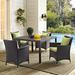 Convene Wicker Rattan Outdoor Patio 47" Square Dining Table in Espresso by Modway Glass/Wicker/Rattan | 29.5 H x 47 W x 47 D in | Wayfair