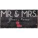 Ole Miss Rebels 12" x 6" Personalized Mr. & Mrs. Sign