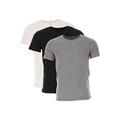 Diesel Men's UMTEE-RANDALTHREEPAC T-shirt, Multicolour (DARK GREY MELANGE/BLACK/BRIGHT WHITE E3843-0WAVC), M, Pack of 3