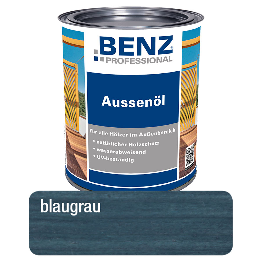 BENZ PROFESSIONAL Aussenöl Holzschutzmittel, 0,75 l, Blaugrau Image