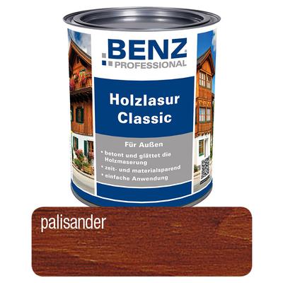 BENZ PROFESSIONAL Holzlasur Classic Holzschutzmittel, 0,75 l, Palisander Image