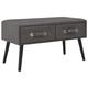 vidaXL Table basse Gris 80x40x46 cm Similicuir