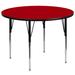 Flash Furniture Goddard 42" Round Thermal Laminate Activity Table - Adjustable Legs Laminate/Metal | 30.25 H in | Wayfair XU-A60-RND-RED-T-A-GG