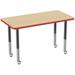 Factory Direct Partners Rectangle T-Mold Adjustable Height Activity Table w/ Super Legs Laminate/Metal in Brown | 30 H in | Wayfair 10010-GYBL