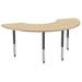 Factory Direct Partners Half Moon T-Mold Adjustable Height Activity Table w/ Super Legs Laminate/Metal in Brown | 30 H in | Wayfair 10080-MPMP