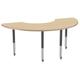 Factory Direct Partners Half Moon T-Mold Adjustable Height Activity Table w/ Super Legs Laminate/Metal in Brown | 30 H in | Wayfair 10080-MPMP