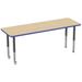 Factory Direct Partners Rectangle T-Mold Adjustable Height Activity Table w/ Super Legs Laminate/Metal in Brown | 30 H in | Wayfair 10038-MPBL