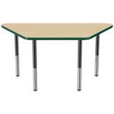 Factory Direct Partners Trapezoid T-Mold Adjustable Height Activity Table w/ Super Legs Laminate/Metal | 30 H in | Wayfair 10069-MPGN