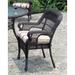 South Sea Rattan Montego Bay Patio Dining Chair w/ Cushion Wood in Brown | 37 H x 28 W x 28 D in | Wayfair 75121-MNK-D6311