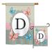 Breeze Decor Butterflies A Initial Garden Friends Bugs & Frogs Impressions Decorative Vertical 2-Sided Flag Set in Gray | 28 H x 18.5 W in | Wayfair